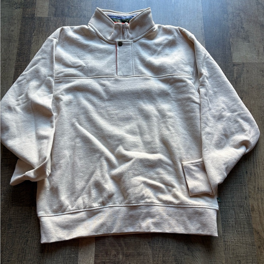 Orvis Men's Zip Up Sweater - Cream